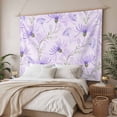 thumbnail image 3 of Purple Flowers Tapestry for Bedroom Wall Hanging Tapestry, Botanical Florals Plants Country Aesthetic Ceiling Backdrop Tapestries Poster Blanket Wall Decor for Teens Room Living Room Dorm 39" x 59", 3 of 8
