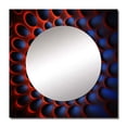 thumbnail image 2 of Designart "Gateways Moiré Lattice In Red And Blue I" Modern Geometric Square Mirror Wall Decor Modern - Large Blue Square Bathroom Mirror - Square Printed Wall Mirror Art, 2 of 5