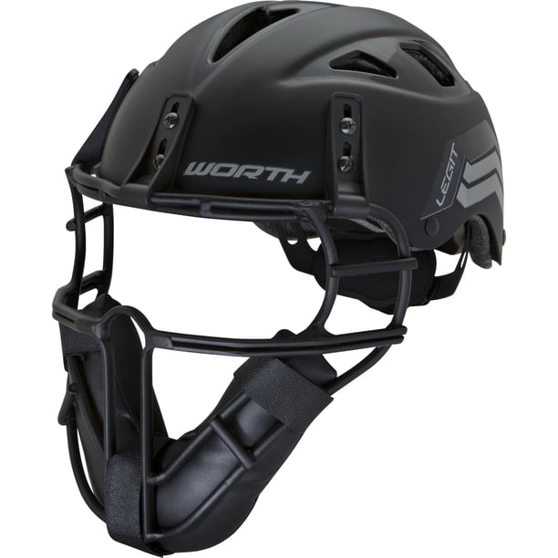 Worth Legit - Máscara de lanzador de softbol de lanzamiento lento, color negro