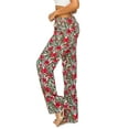 thumbnail image 2 of Cali1850 Women's Casual Linen Pants 32" Inseam Oceanside Drawstring Smocked Waist Lounge Beach Pants with Pockets, 2 of 5