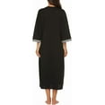 thumbnail image 6 of Oudiya Women Zipper Robe Loungewear Dress Full Length Nightgown Housecoat 3/4 Sleeves Sleepwear with Pockets, 6 of 7