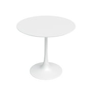 Jamesdar Kurv Wood and Steel 31.5" Cafe Table in White