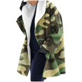 thumbnail image 1 of Cárdigan abierto de manga larga de invierno de camuflaje para mujer, abrigo informal, gabardina, abrigo largo ajustado cálido para mujer, prendas de vestir, abrigos Pompotops qwe19723, 1 of 6