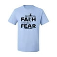 thumbnail image 2 of Wild Bobby, Faith Over Fear Psalm 118:6 , Inspirational/Christian, Men's Graphic Tees, Light Blue, Medium, 2 of 3