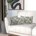 thumbnail image 5 of Chinoiserie Floral Pillow Covers 12x20 Inch Set of 2 Blue Green Spring Vintage Seasonal Decorative Lumbar Throw Pillowcases Rustic Farmhouse Outdoor Cushion Cases Decor for Sofa Couch Bed, 5 of 6