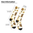 thumbnail image 2 of Naloa Honeycomb And Honey Thigh High Socks Extra Long Stretchy Sock Women Over Knee High Opaque Stocking Daily Wear, 2 of 6