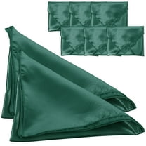 UPOUART Table Napkins Soft Washable Dinner Napkins Green Satin 8Pcs 17x17in