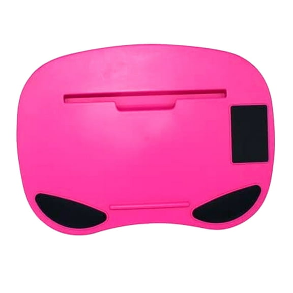 - Smart Lap Desk with Media Slot Soft-Touch Pads Smartphones Laptops -