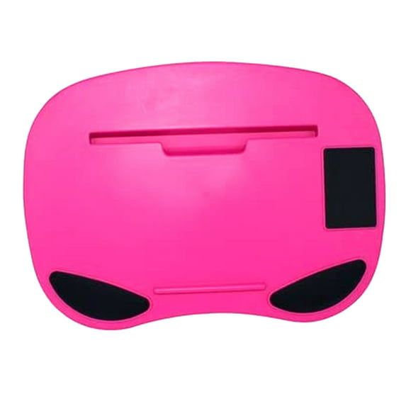 Smart Lap Desk with Media Slot Soft-Touch Wrist Pads Angled Design for Working Surfing Watching Gaming Accessory (Pink)