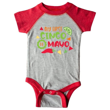 

Inktastic My 1st Cinco De Mayo with Lime and Red Pepper Gift Baby Boy or Baby Girl Bodysuit