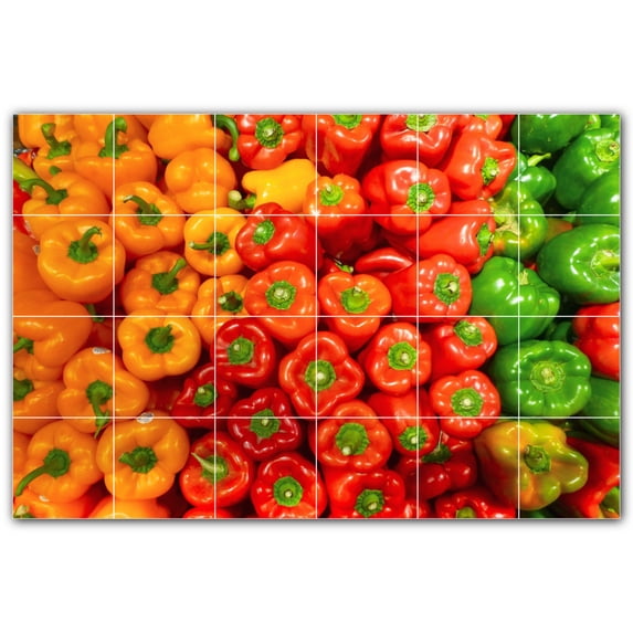Picture-Tiles.com: Fruit Ceramic Tile Wall Mural WAL500682-64M. 36"W x 24"H using (24) 6" x 6" Ceramic Tiles-Satin Finish