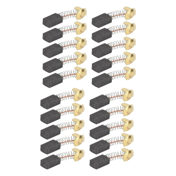 Escobillas de carbón para taladro eléctrico, 20 piezas Escobillas de carbón para motor Amoladora angular Escobillas de carbón para motor Piezas de repuesto para herramientas eléctricas Diseño de próxima generación Jadeshay A