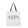 thumbnail image 1 of Pre-Owned Valentino Garavani VLTN Shopper Type Women,Men Leather Tote Bag Black,White (Good), 1 of 11