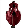 thumbnail image 2 of Women's Victorian Corset Dress Vampire Fairy Costume Long Black Vintage Witch Cosplay Gown 2025 Halloween, 2 of 4