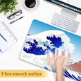 thumbnail image 5 of Mount Fuji and Cranes with Great Waves Desk Mat,Large Gaming Mouse Pad,Non-Slip Rubber Base Mousepad with Stitched Edges,Waterproof Mouse Mat Desk Pad for Work, Game, Office (31.5x15.7 in), 5 of 6
