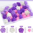 thumbnail image 4 of Chinchetas de resina con forma de rosa y flores en caja con degradado, tachuelas para prensar, tablero de corcho, 4 of 5
