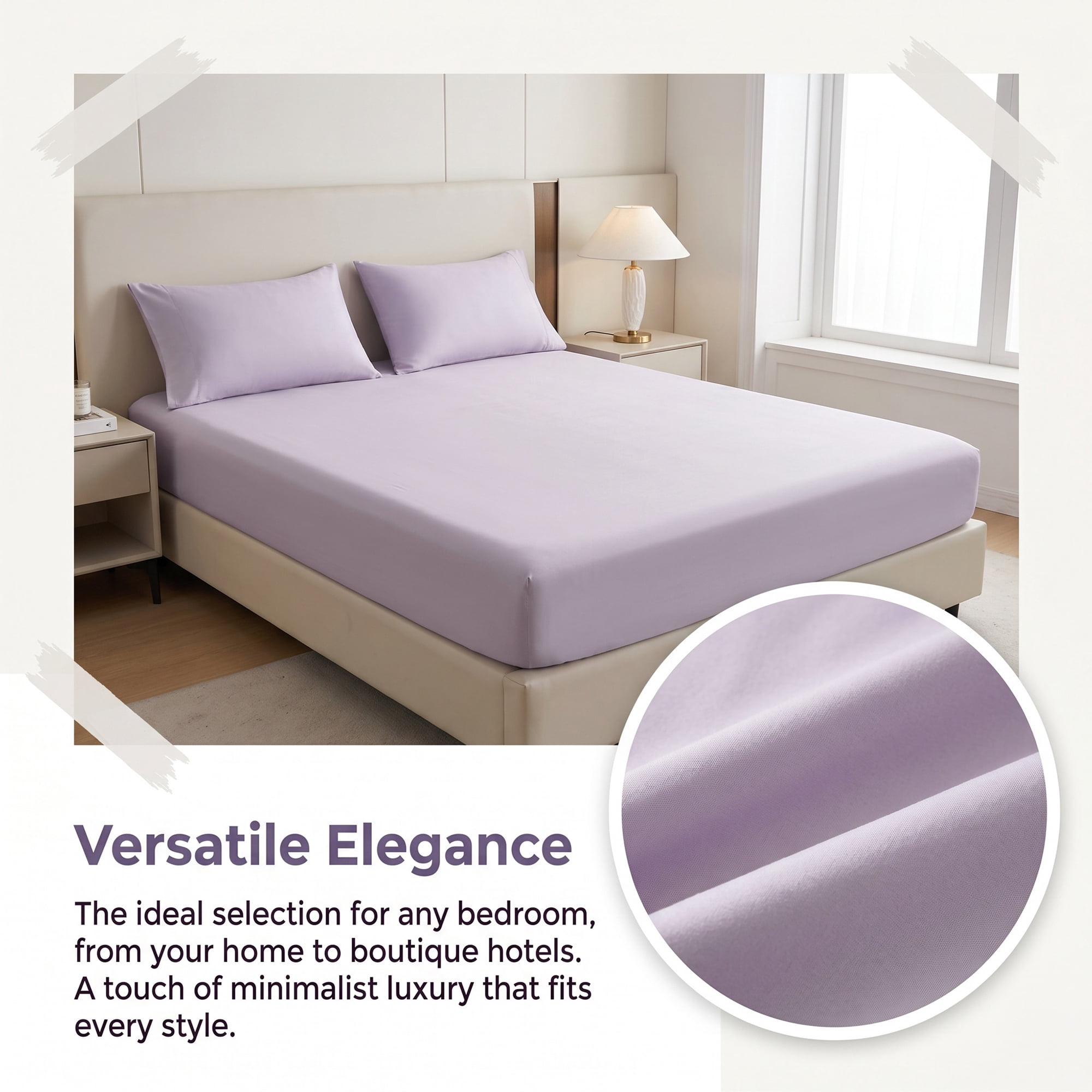 Unique Bargains Microfiber Bed Sheets Cooling for Comfortable Sleep 59.1"x78.7" Purple