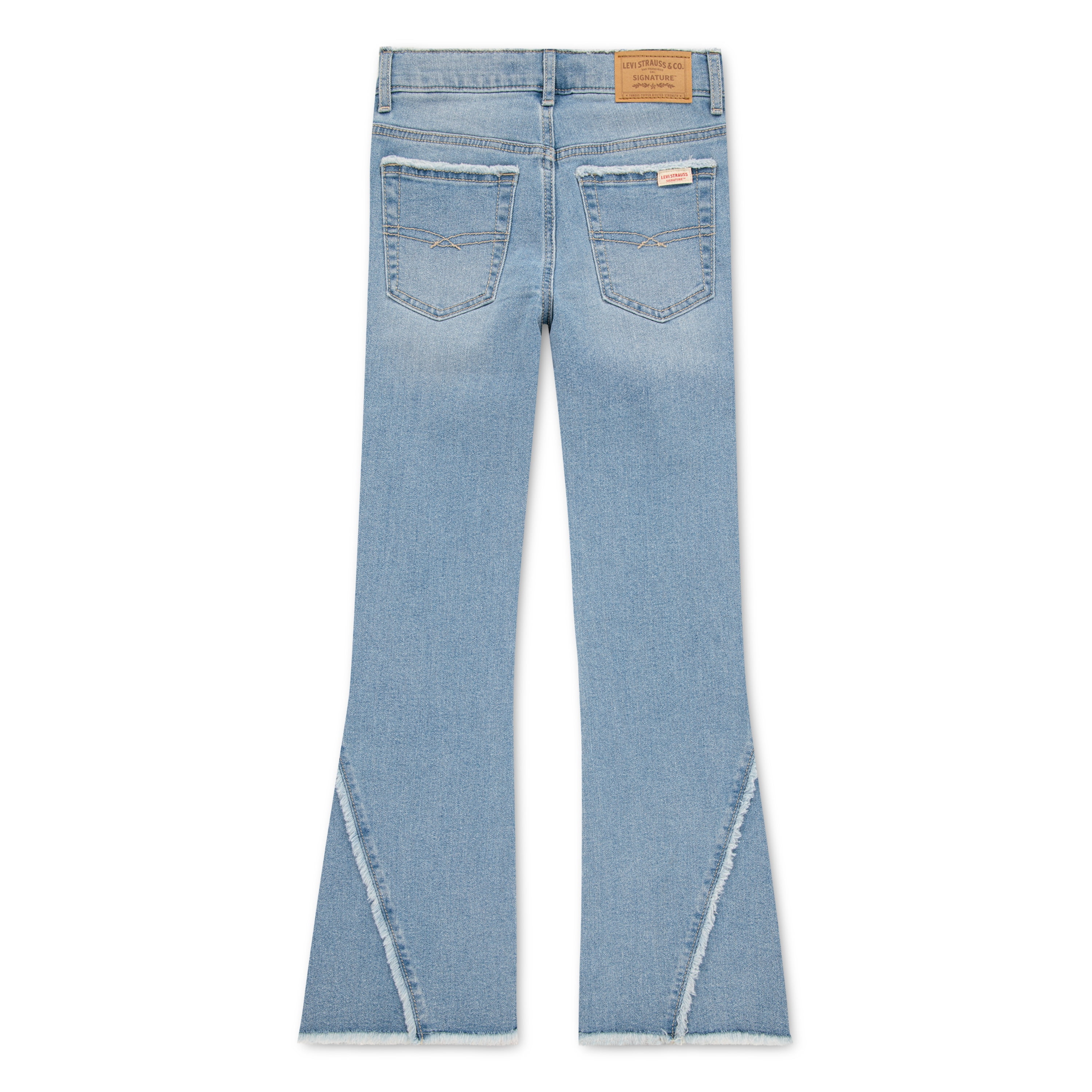 Levi Strauss Signature Girls Fray Edge Flare Jean, Size 5-18