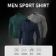 thumbnail image 2 of TFixol Camisa deportiva para hombre polar cálido elástico ceñido al cuerpo cuello alto largo, 2 of 8