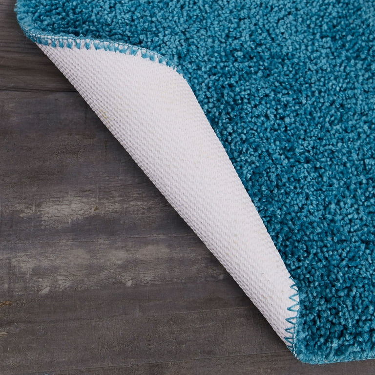 Mainstays Turquoise Sky Plastic Polyester Bath Rug, 195