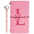 thumbnail image 1 of Juego de bolígrafos Journal JEWPHX de piel rosa de 7.9 x 4.7 pulgadas con forma de corazón, 1 of 7