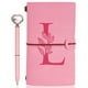 thumbnail image 1 of Juego de bolígrafos Journal JEWPHX de piel rosa de 7.9 x 4.7 pulgadas con forma de corazón, 1 of 7