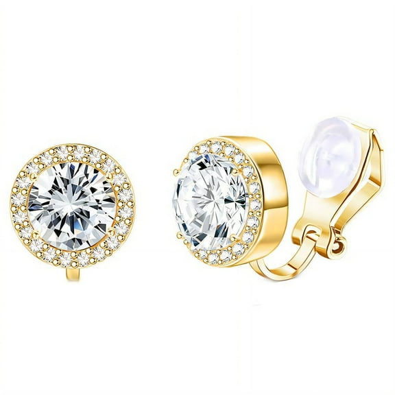 DESIGNICE Tragus Earrings for Women,Exquisite Three-Dimensional Design Earrings for Women,Natural Yet Luxurious Clip on Earrings,Gold