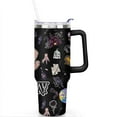 thumbnail image 2 of 40oz Wednesday Girl Stainless Steel Tumbler with Lid and Straw,Wednesday Stuff Merchandise Spill Proof Travel Cup Double Wall Vacuum Insulated Coffee Mug with Handle Black, 2 of 7