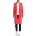 thumbnail image 2 of Time and Tru Women's Open Front Duster Cardigan, 2 of 5