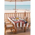 thumbnail image 2 of Outdoor Tablecloth with Umbrella Hole for Patio/Picnic/Party/Camping, Thin Brown Lines Waterproof Table Cloth Rectangle Table Cover Washable, Patriotic Bow Vintage Distressed Striped (60"x 120"), 2 of 9