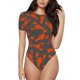 thumbnail image 1 of Balery Crayfish Body de cuello redondo de manga corta para mujer Tops de manga corta Tops básicos-Large, 1 of 7