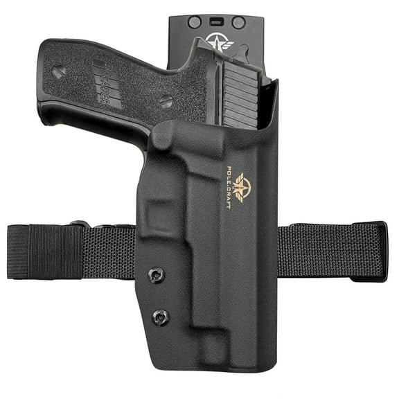 Sig P226 Holster OWB Kydex Holster Custom Fit: Sig Sauer P226 Full Size 4.4'' Barrel Pistol Case - Outside Waistband Carry / 1.5-2 Inch Belt Clip (Black, Right)