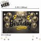 thumbnail image 2 of Happy Birthday Backdrop Decorations Glitter Black and Gold Happy Birthday Party Banner Photography Background Birthday Decorations Party Supplies for, 2 of 4