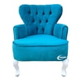 thumbnail image 1 of Sillon Vintage Individual Terciopelo Turquesa, 1 of 3
