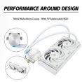 thumbnail image 4 of Frozen 240 White CPU Liquid Cooler,Efficient PWM Controlled Pump 2800RPM,12CM PWM Fan,Water Cooling ,for AM4/AM5, 1150/1151/1200/1851/1700, AIO Cooler, 4 of 6