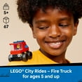 thumbnail image 4 of LEGO City Rides – Fire Truck Building Toy for Kids - Emergency Pretend Play for Boys & Girls, Ages 5+ - Toy Truck W/Raisable Ladder & Firefighter Junior Minifigure - Gift Idea for Birthdays - 60482, 4 of 8