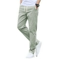 thumbnail image 2 of Homeyce Men's Summer Athletic Lounge Pants Ultra Stretch Quick Dry Elastic Waist Pants Stretch Tapered Active Hiking Pants with Pockets Drawstring Pant for Men's,Green S, 2 of 5