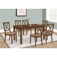 thumbnail image 3 of Monarch Specialties Dining Table, 60" Rectangular, Kitchen, Dining Room, Veneer, Wood Legs, Brown, Transitional, 3 of 3