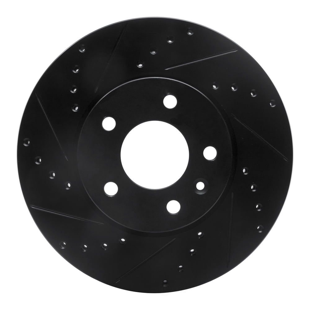 Dynamic Friction Company 633-46033L DFC Brake Rotor - Drilled And Slotted - Black