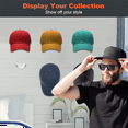 thumbnail image 4 of 16 PCS Adhesive Hat Hooks for Baseball Caps, Strong Hat Organizer, Minimalist Hat Display, Hat Hangers for Wall (White), 4 of 8