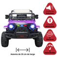 thumbnail image 3 of Camioneta Montable Eléctrica 4x4 para Niños Bluetooth Control Remoto Luces Led Batería 12V Soporta hasta 30 kg - Morado, 3 of 8