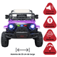 thumbnail image 3 of Camioneta Montable Eléctrica 4x4 para Niños Bluetooth Control Remoto Luces Led Batería 12V Soporta hasta 30 kg - Morado, 3 of 8