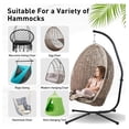 thumbnail image 7 of Patio Hammock Stand Only, Hammock Chair Metal C-Stand with Hanging Chain, Max Load 330lbs, Black, 7 of 7