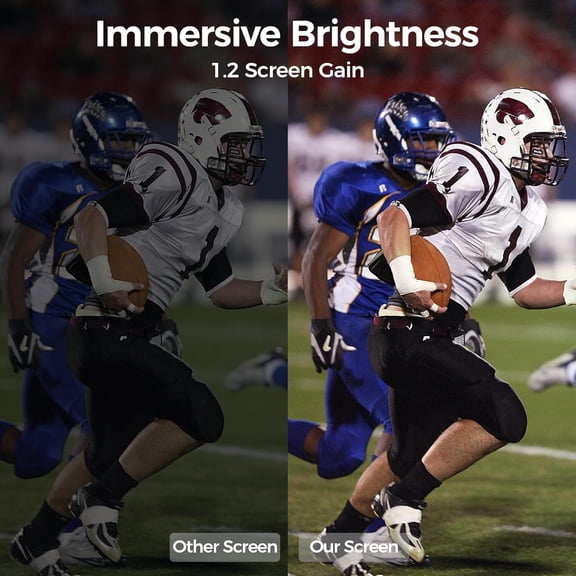 14 FT Inflatable Outdoor Movie Screen, Blow Up Projector Screen Outdoor with Air Blower, Movie Screens for Backyard with One Piece Design, Front & Rear Projection, Easy Set Up