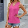 thumbnail image 4 of SNKSDGM Women's Plus Casual Easter Shirts for Women Womens Tops Plus Size Women's 2025 Spring/Summer New V Neck Lace Panel Loose Sleeveless Tank Top Women's T Shirt Casual Tops for Women Spring, 4 of 6