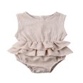 thumbnail image 1 of Baby Girl Sleeveless Ruffle Romper Dress, 1 of 6