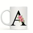 thumbnail image 4 of 1pc, Alphabet Flower Coffee Mug, Ceramic Coffee Cups, Capital Letters Water Cups, Summer Winter Drinkware, Birthday Gifts, Holiday Gifts, Christmas Gifts, New Year Gifts, Valentine's Day Gifts, 4 of 9