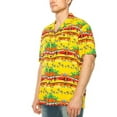 thumbnail image 2 of Men's Hawaiian Short Sleeve Shirt (HW08 Yellow, XL), 2 of 3