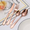 thumbnail image 3 of Coofit Metal Tableware Cutlery Set - 24PCS Rustless Silverware Set Serving Utensils, 3 of 8
