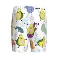 thumbnail image 2 of Lsque Orange Green Avocado Mens Sleep Pajama Shorts,Short Pajama Pants, Cotton Ultra-Soft Knit-3X-Large, 2 of 9